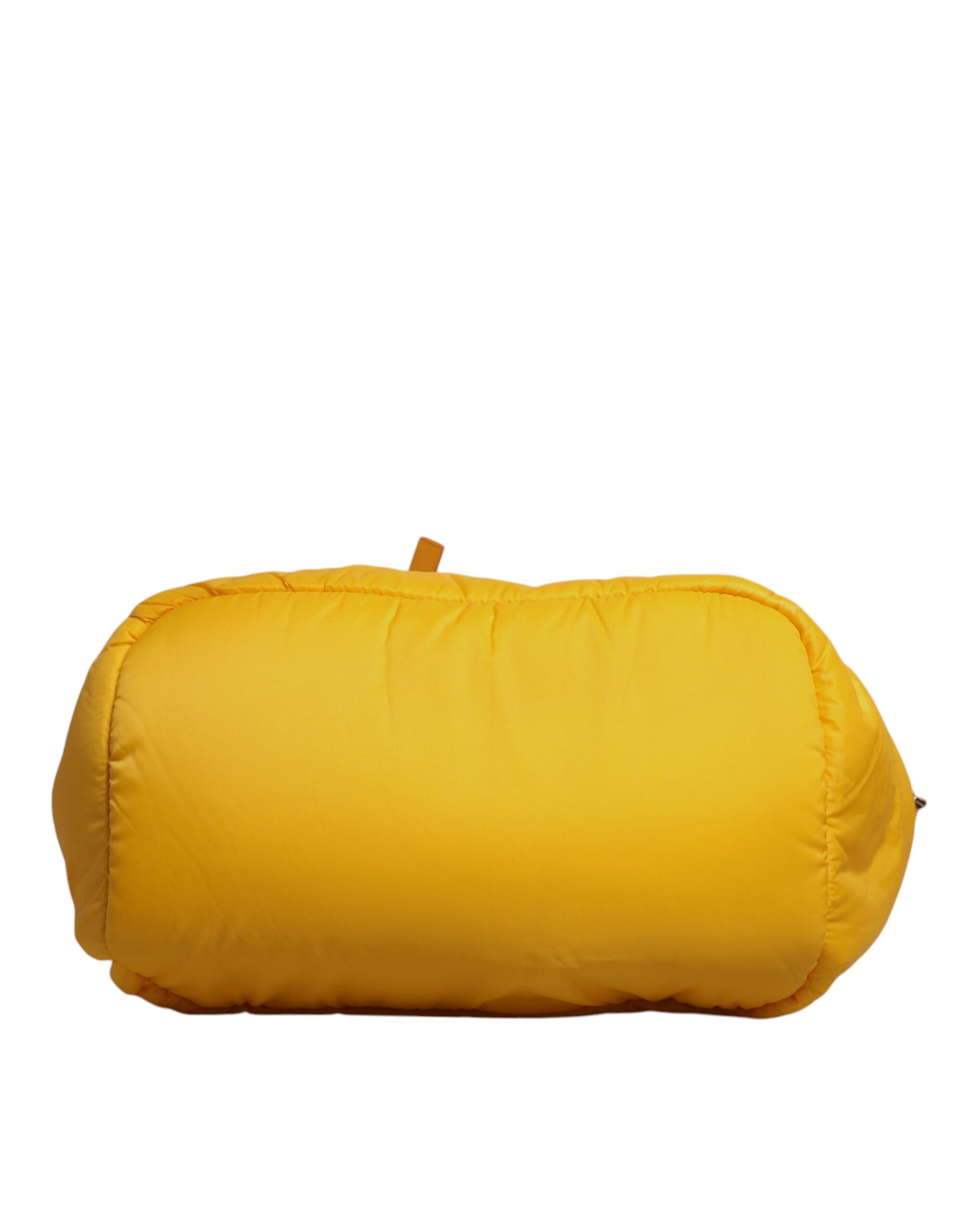 Dolce & Gabbana Yellow Orange Nylon Logo Plaque Hand Shoulder Duffle Bag - ClickThatClicks 