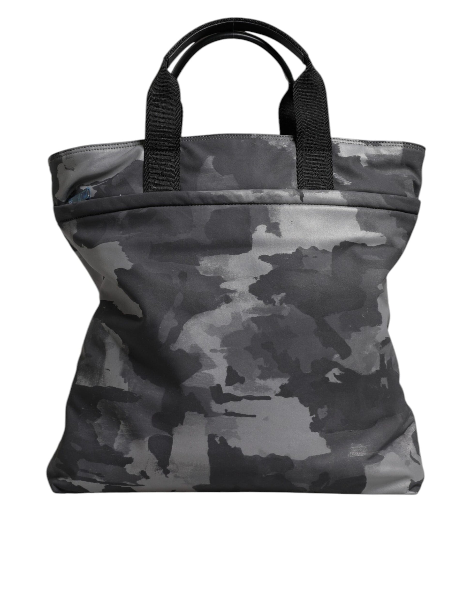 Dolce & Gabbana Gray Camo Cotton Multiple Compartments Tote Bag - ClickThatClicks 
