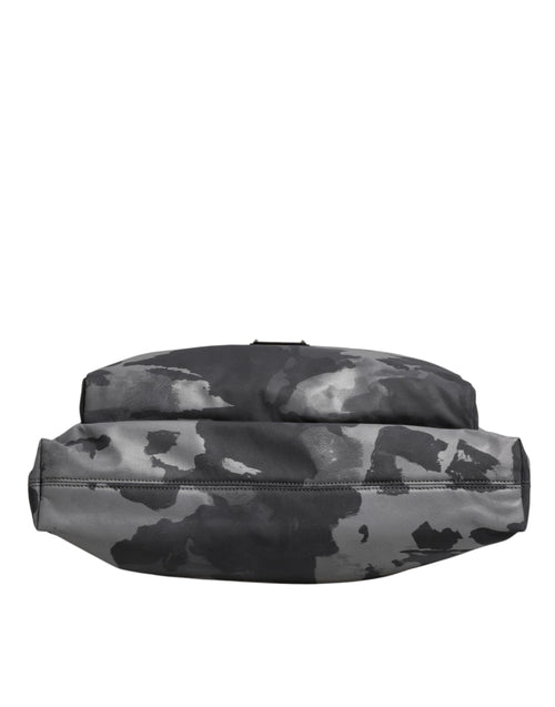 Dolce & Gabbana Gray Camo Cotton Multiple Compartments Tote Bag - ClickThatClicks 