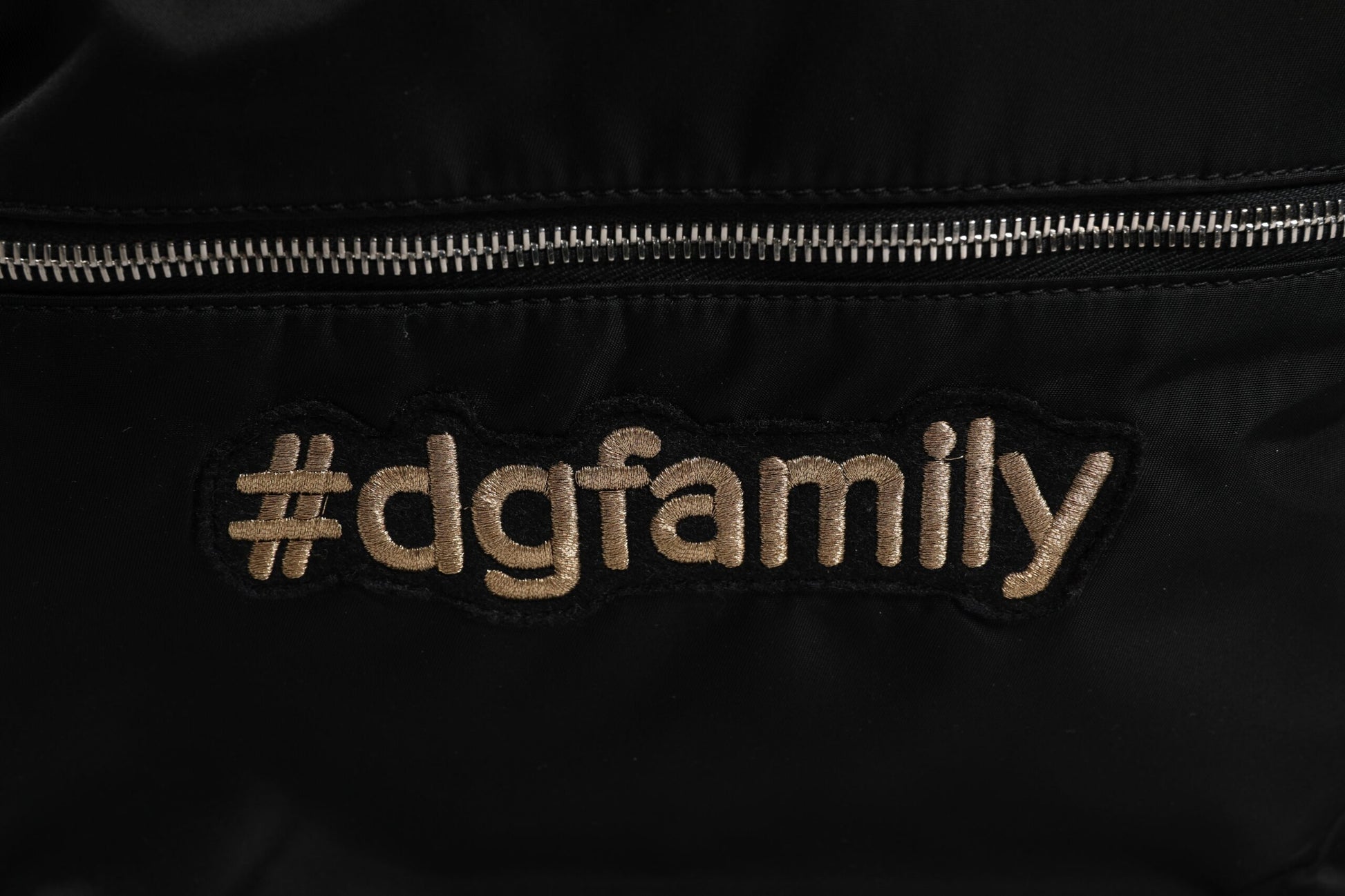 Dolce & Gabbana Black Nylon #DGFAMILY Embellished Backpack VULCANO Bag - ClickThatClicks 