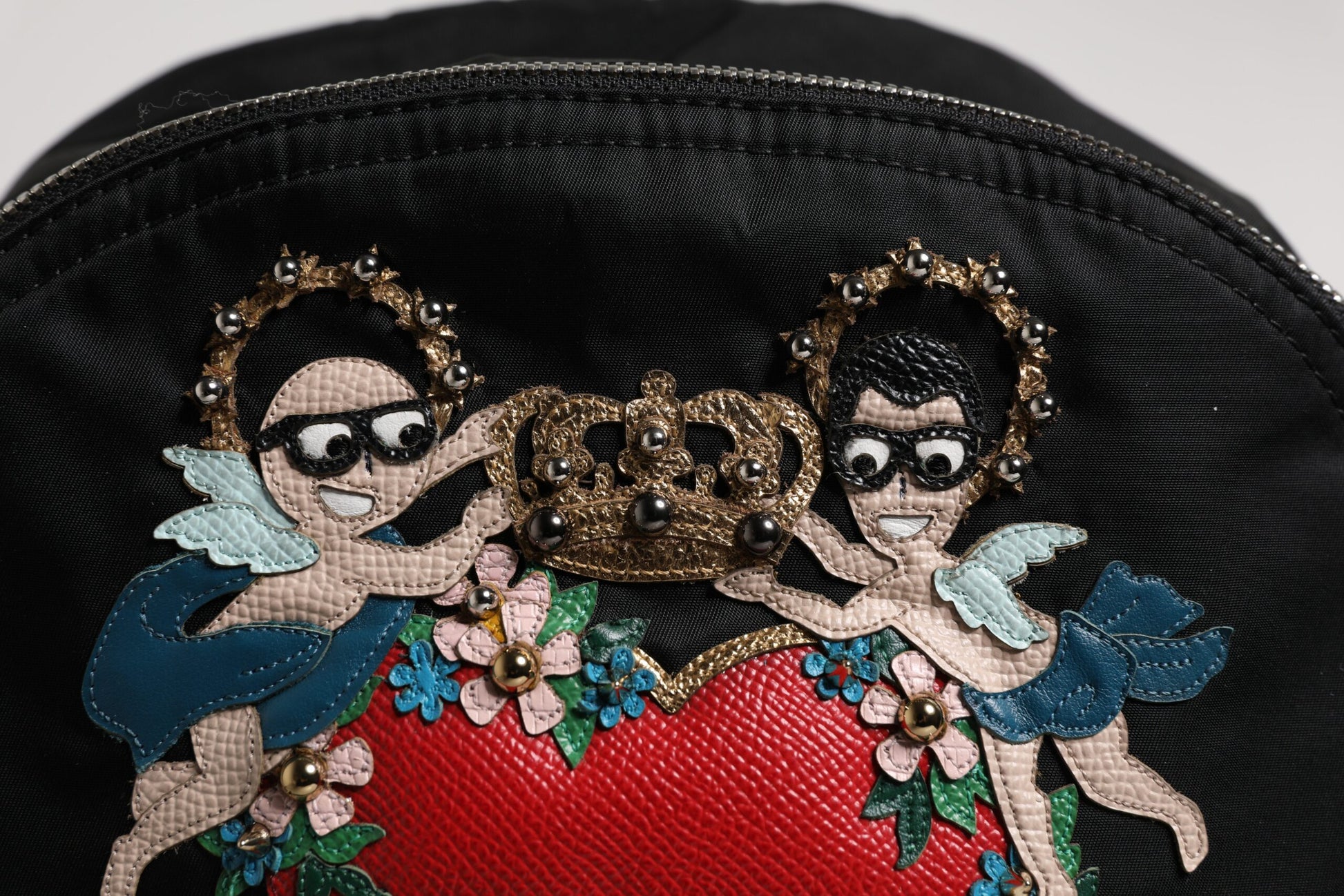 Dolce & Gabbana Black Nylon #DGFAMILY Embellished Backpack VULCANO Bag - ClickThatClicks 