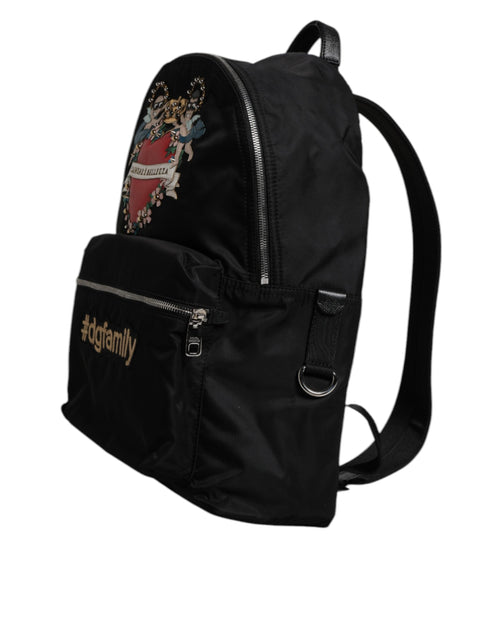 Dolce & Gabbana Black Nylon #DGFAMILY Embellished Backpack VULCANO Bag - ClickThatClicks 