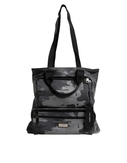 Dolce & Gabbana Black Camouflage Shoulder Strap Logo Plaque Bag - ClickThatClicks 
