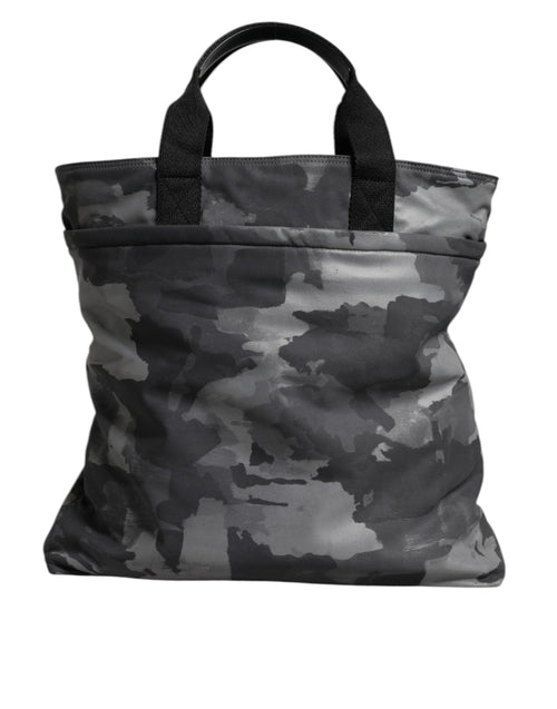Dolce & Gabbana Black Camouflage Shoulder Strap Logo Plaque Bag - ClickThatClicks 