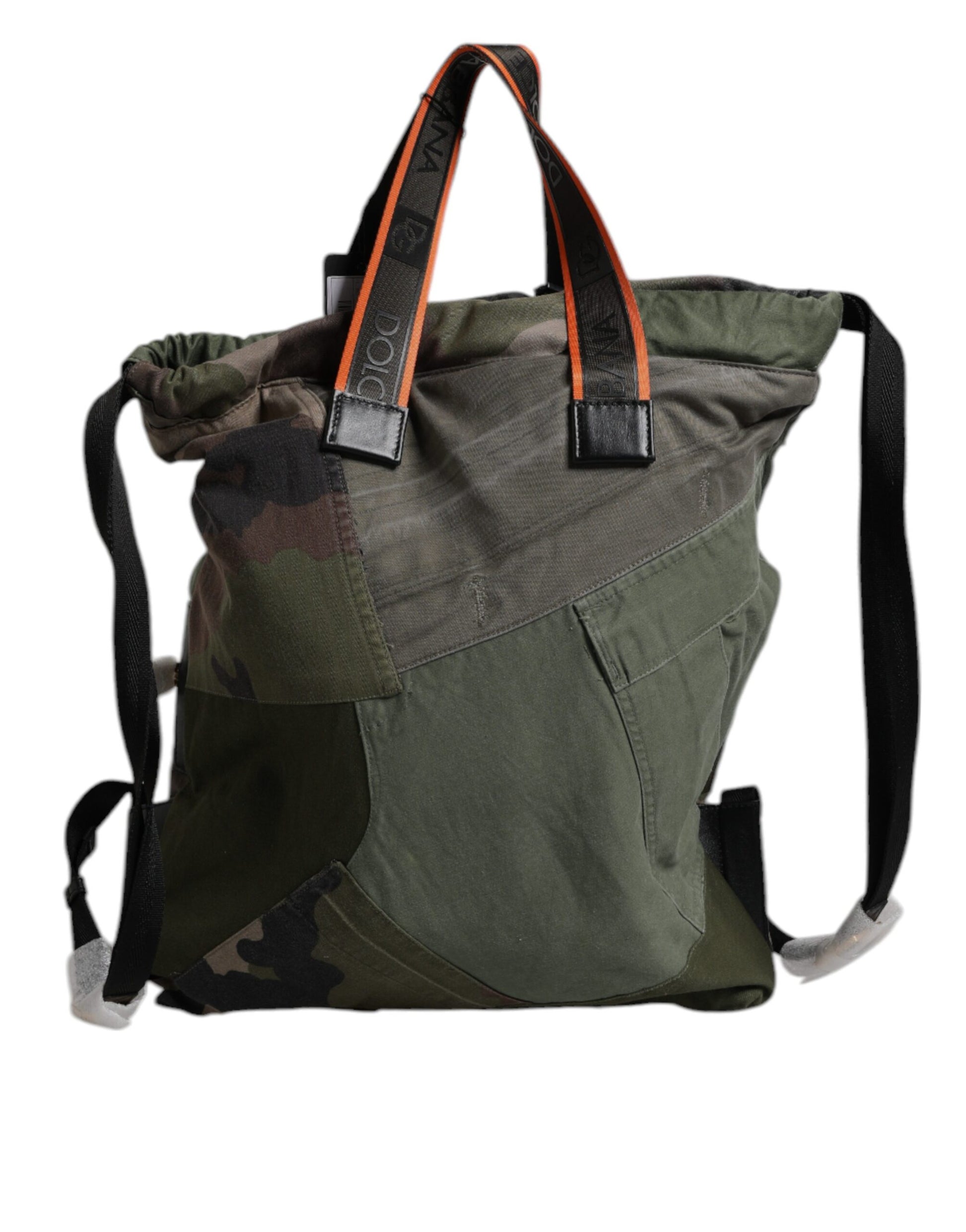 Dolce & Gabbana Military Green Patchwork Rucksack Backpack Bag - ClickThatClicks 