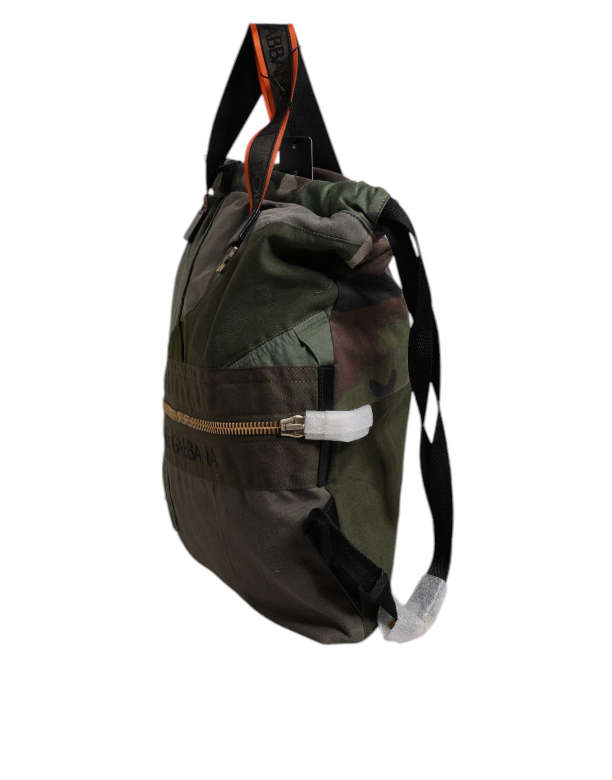 Dolce & Gabbana Military Green Patchwork Rucksack Backpack Bag - ClickThatClicks 