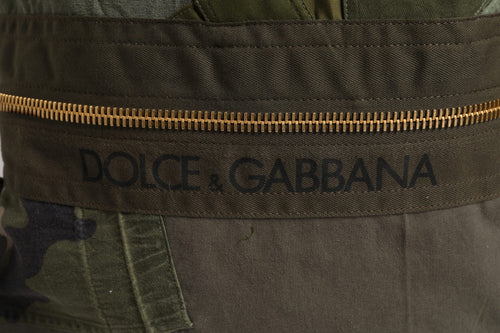 Dolce & Gabbana Military Green Patchwork Rucksack Backpack Bag - ClickThatClicks 