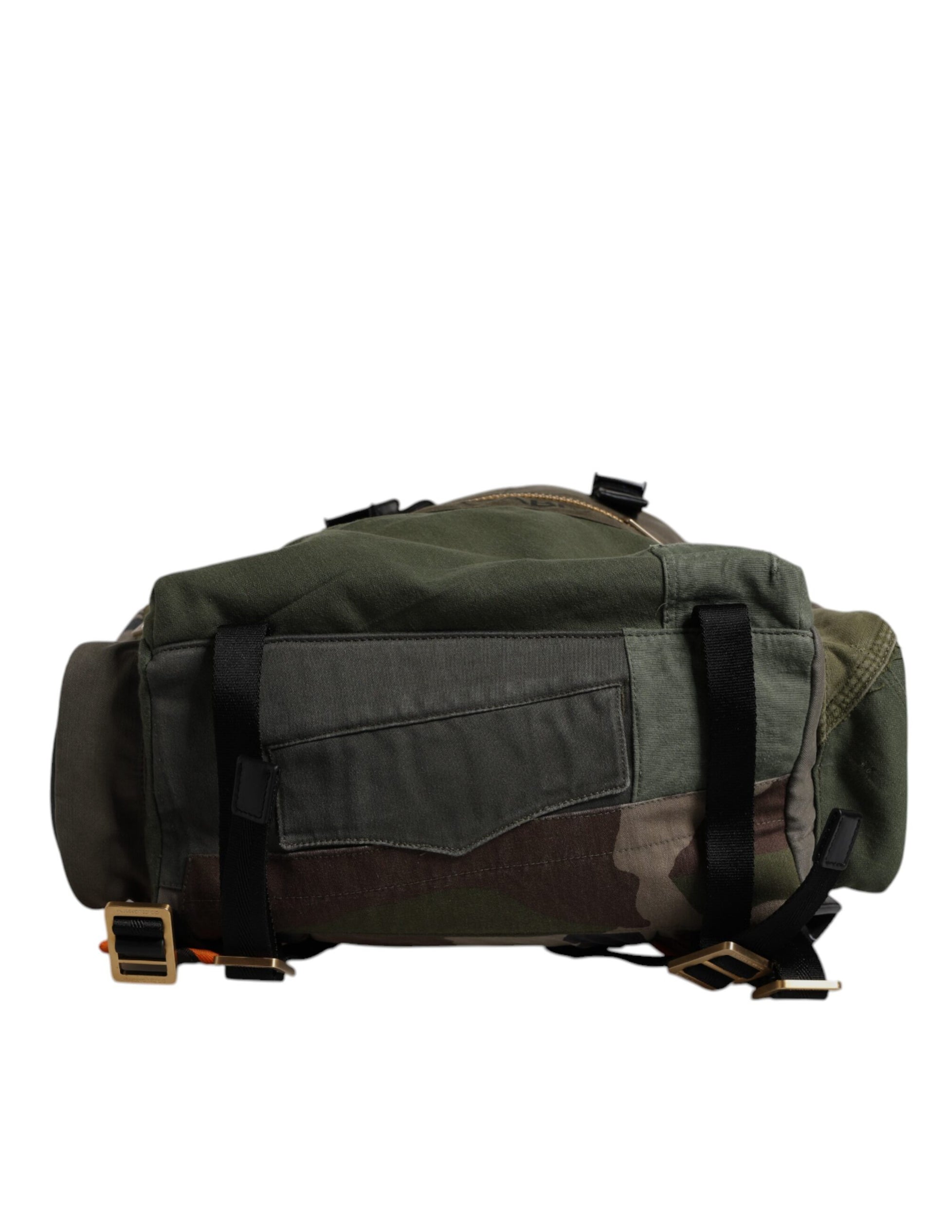 Dolce & Gabbana Military Green Patchwork Travel Backpack Bag - ClickThatClicks 