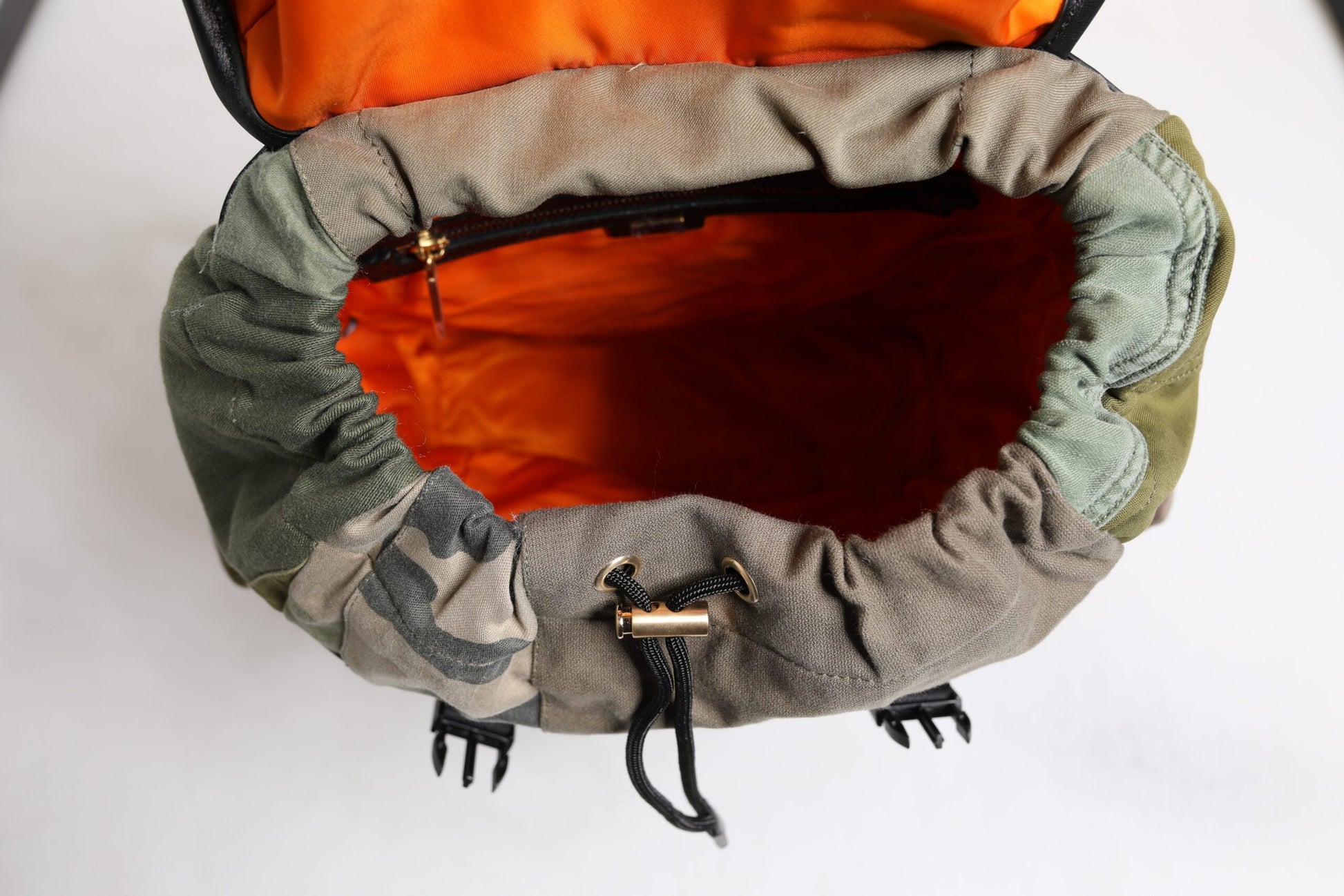 Dolce & Gabbana Military Green Patchwork School Backpack Bag - ClickThatClicks 