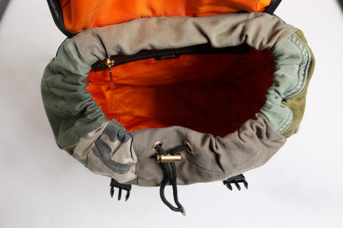 Dolce & Gabbana Military Green Patchwork Travel Backpack Bag - ClickThatClicks 