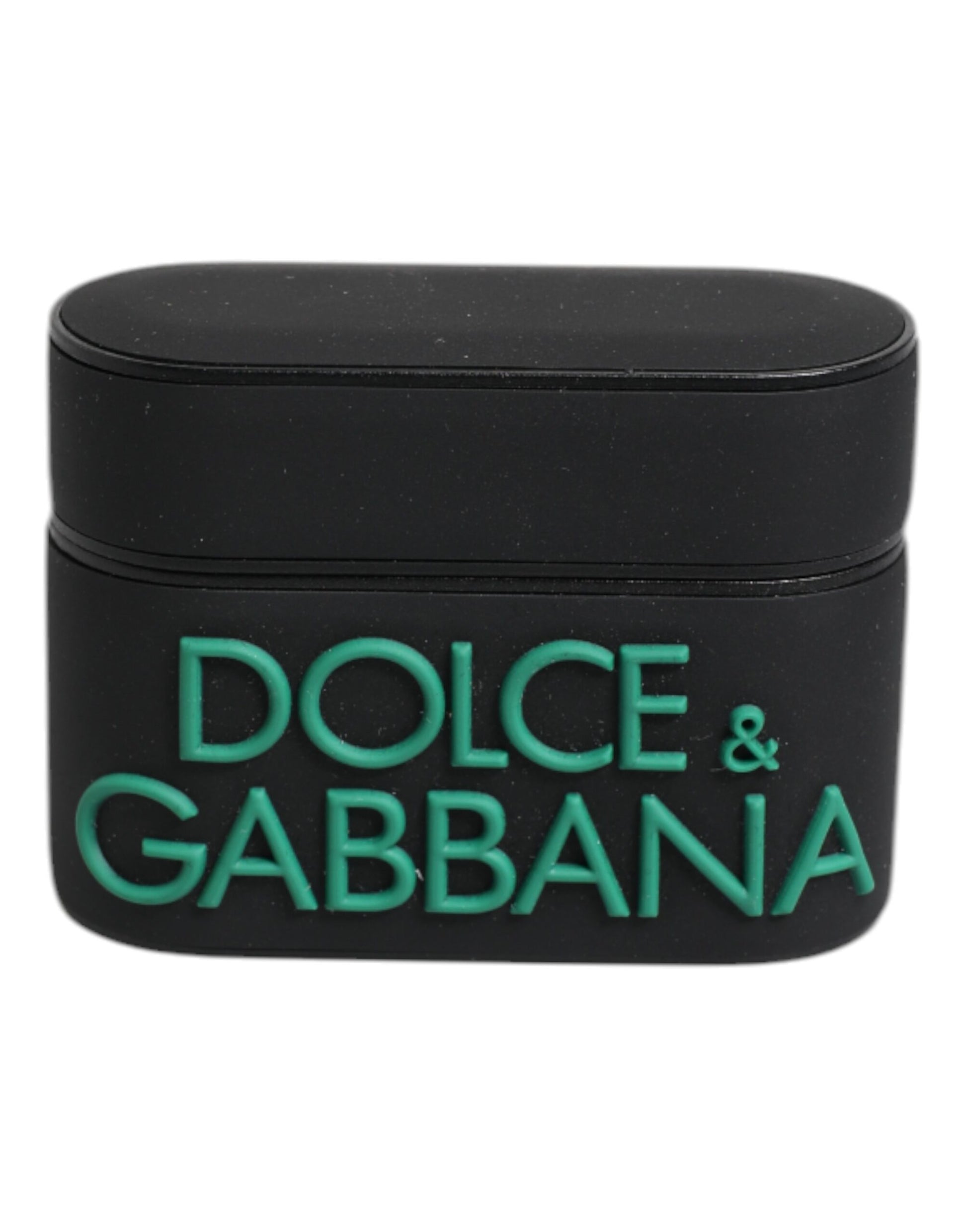 Dolce & Gabbana Black Orange Silicone Embossed Logo Airpods Case - ClickThatClicks 