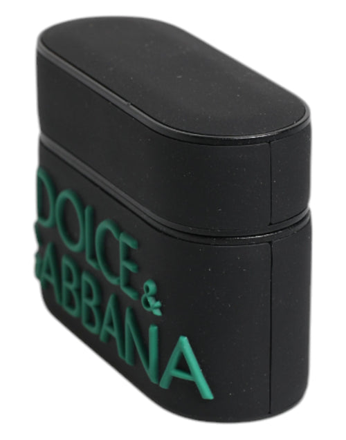 Dolce & Gabbana Black Orange Silicone Embossed Logo Airpods Case - ClickThatClicks 