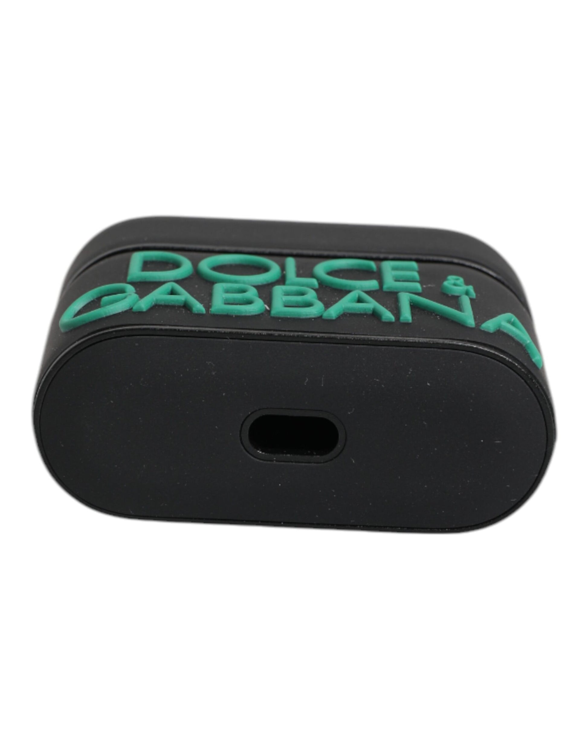 Dolce & Gabbana Black Orange Silicone Embossed Logo Airpods Case - ClickThatClicks 
