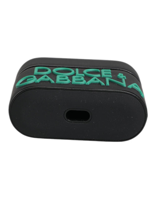Dolce & Gabbana Black Orange Silicone Embossed Logo Airpods Case - ClickThatClicks 