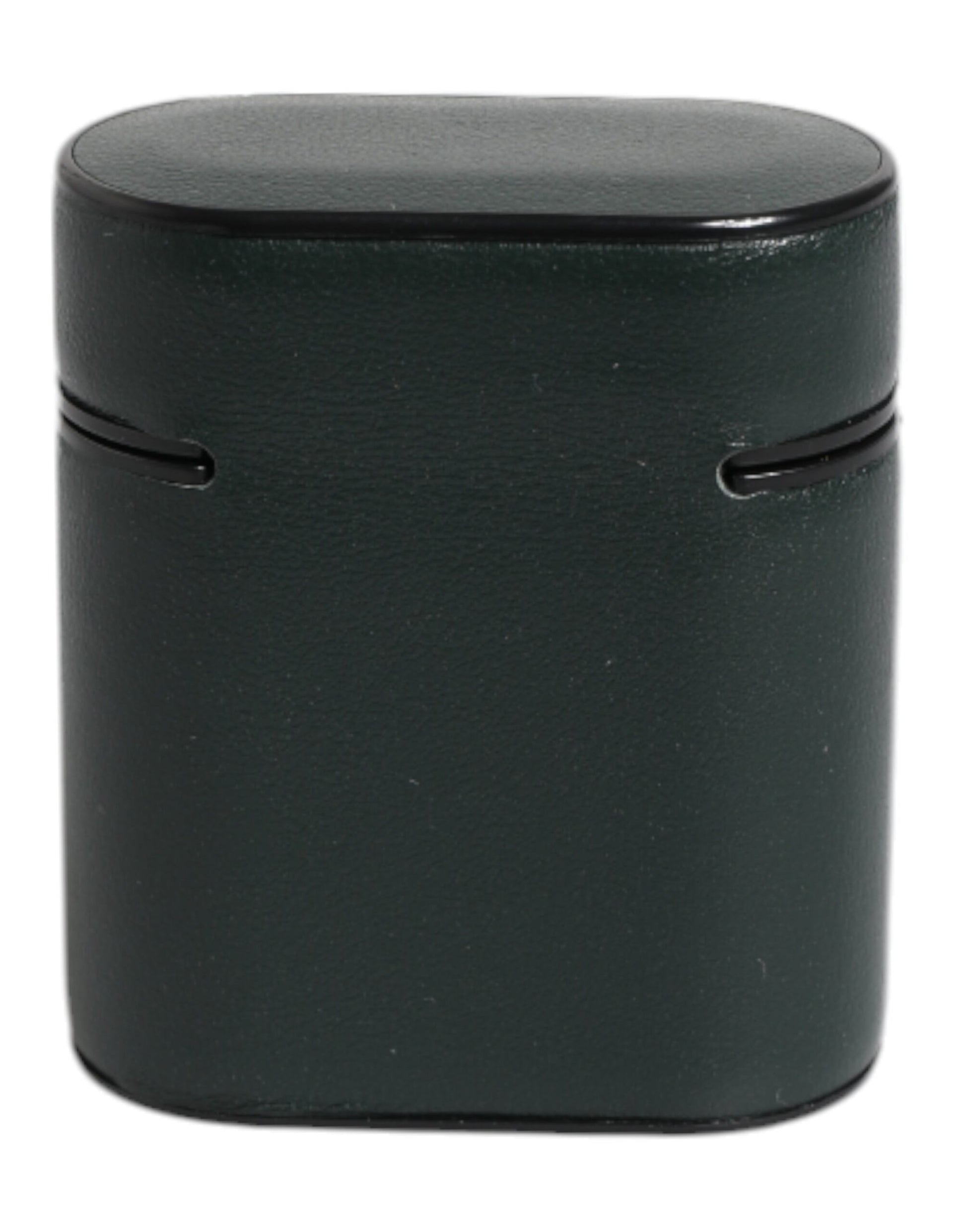 Dolce & Gabbana Green Calfskin Leather Logo Print Flip Holder Airpods Case - ClickThatClicks 