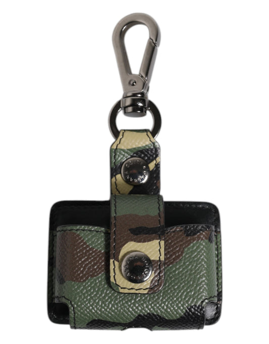 Dolce & Gabbana Multicolor Camouflage Leather Airpods Case - ClickThatClicks 