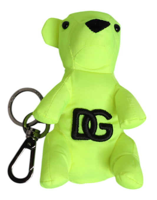 Dolce & Gabbana Green Bear Embroidered Logo Keychain Clasp Keyring - ClickThatClicks 