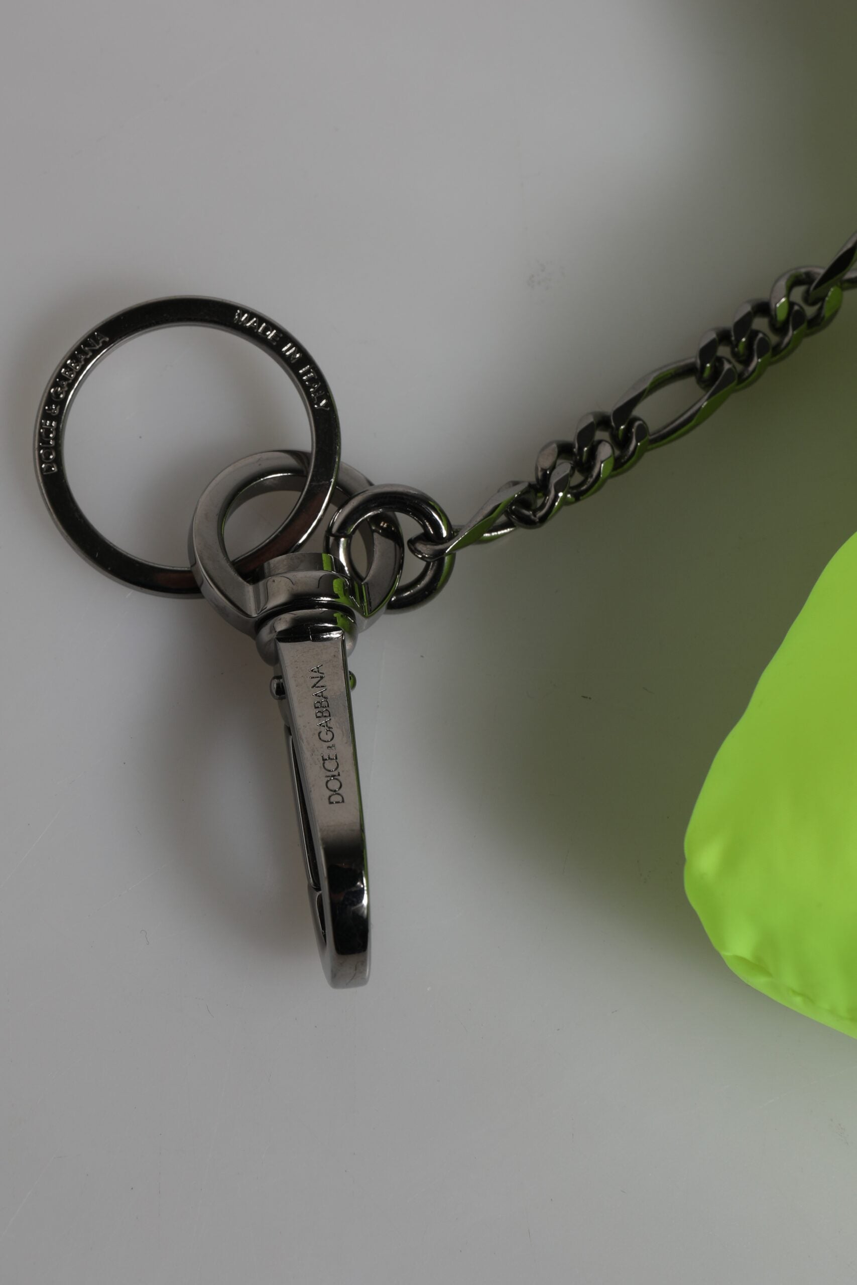 Dolce & Gabbana Green Bear Embroidered Logo Keychain Clasp Keyring - ClickThatClicks 