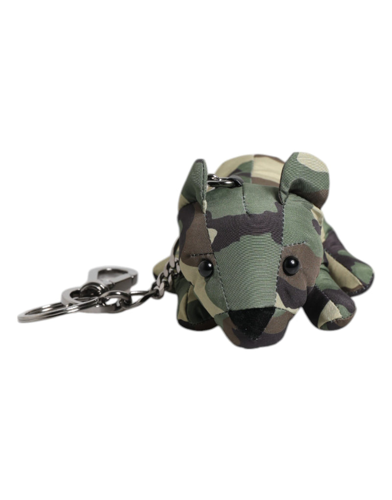 Dolce & Gabbana Multicolor Camouflage Animal Silhouette Keychain Keyring