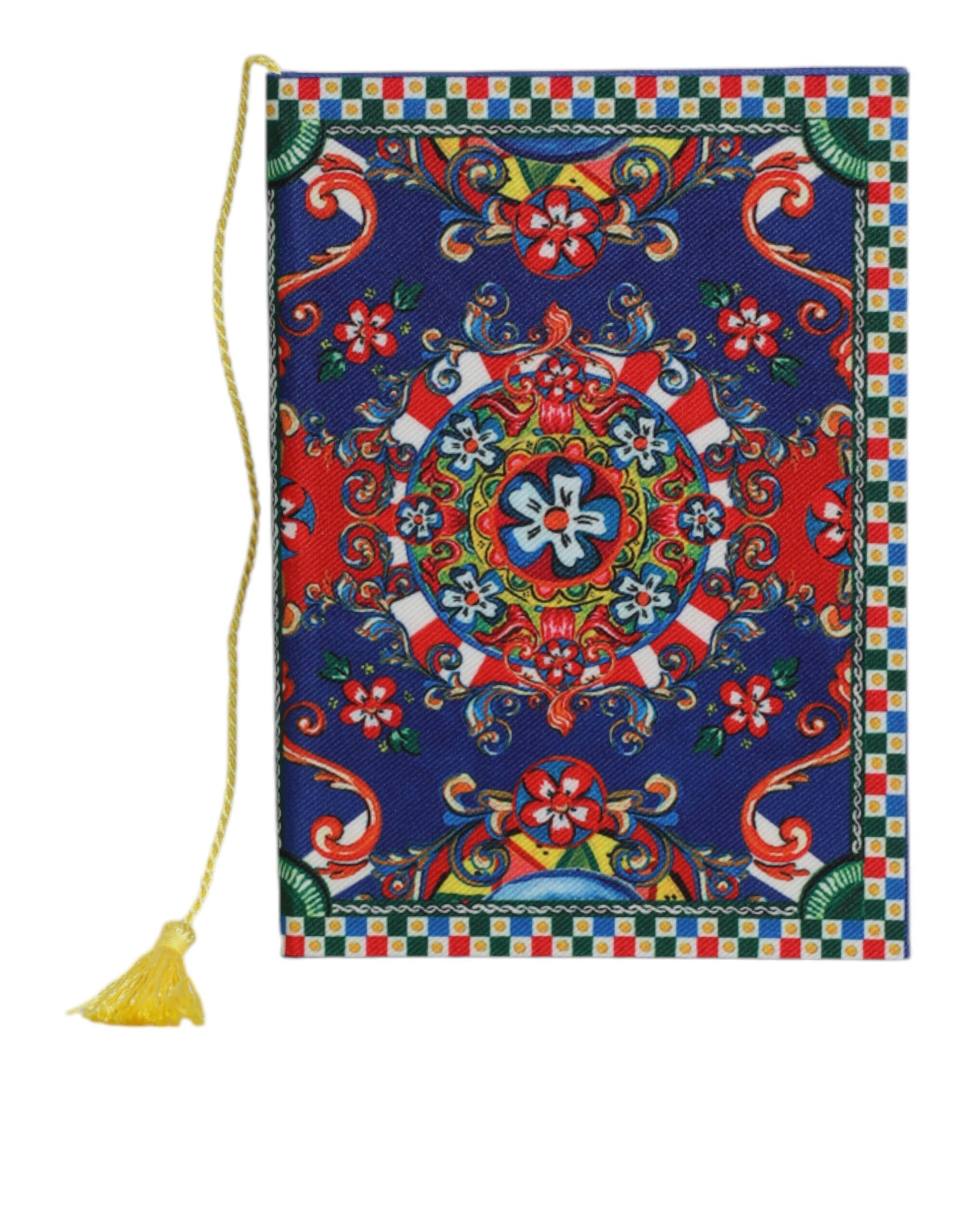Dolce & Gabbana Multicolor Polyester Carretto Siciliano Print Notebook - ClickThatClicks 