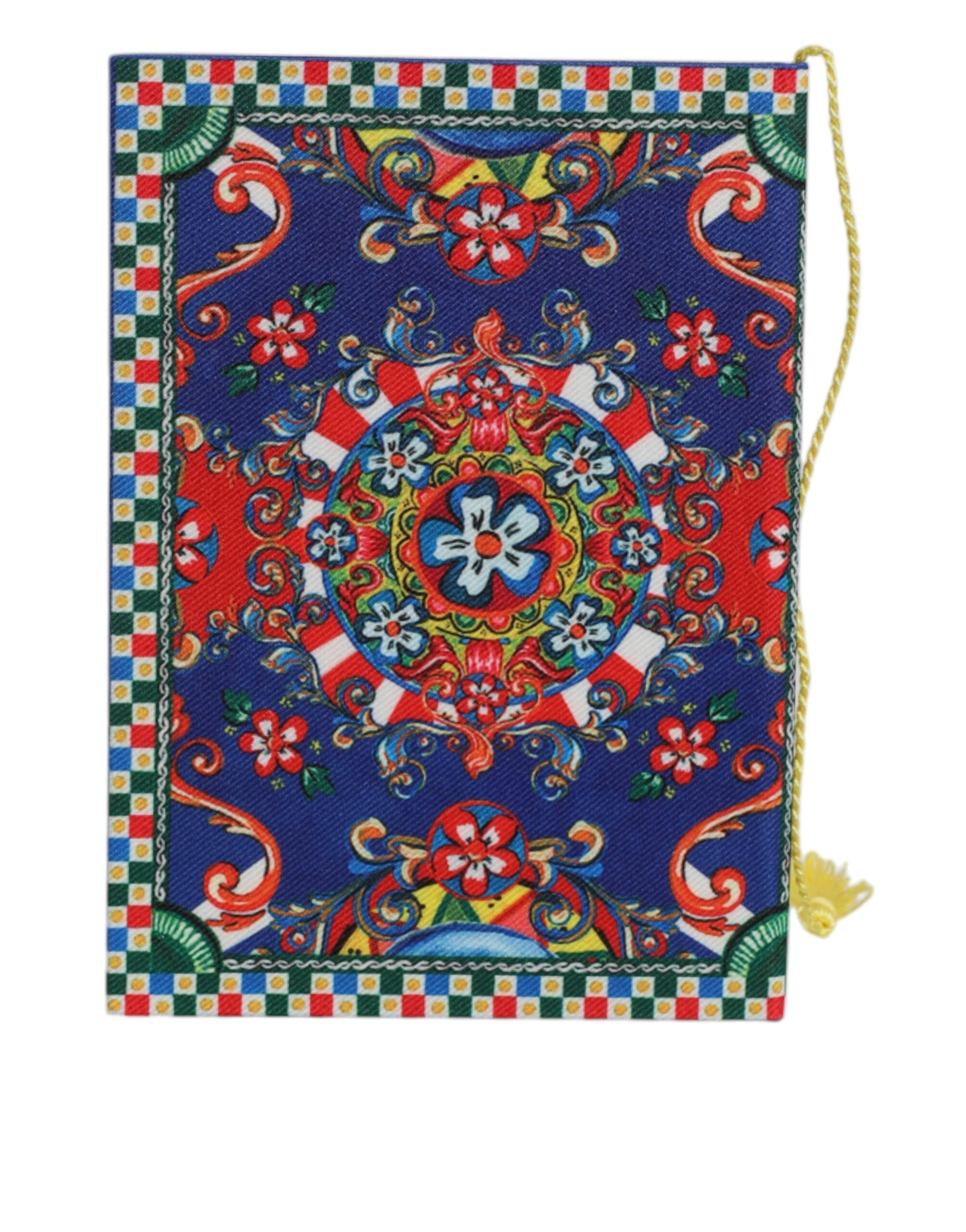 Dolce & Gabbana Multicolor Polyester Carretto Siciliano Print Notebook - ClickThatClicks 