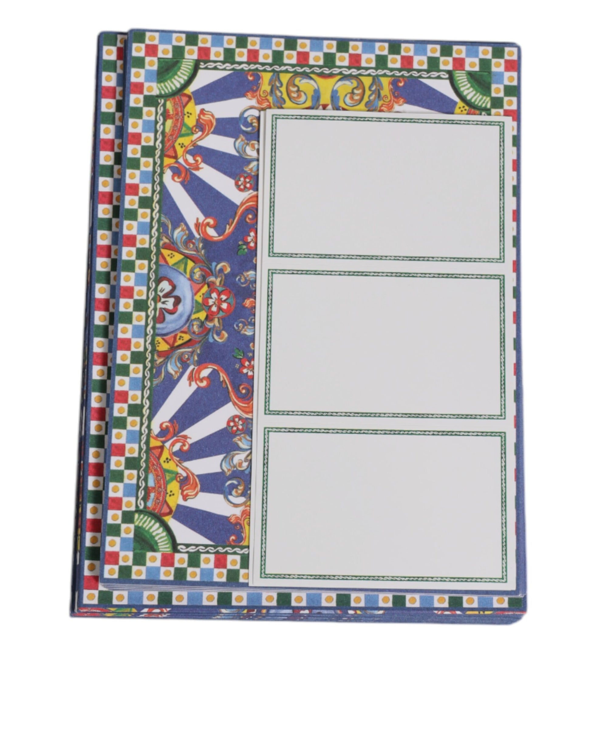 Dolce & Gabbana Multicolor Carretto Siciliano Envelope Post Card Holder - ClickThatClicks 