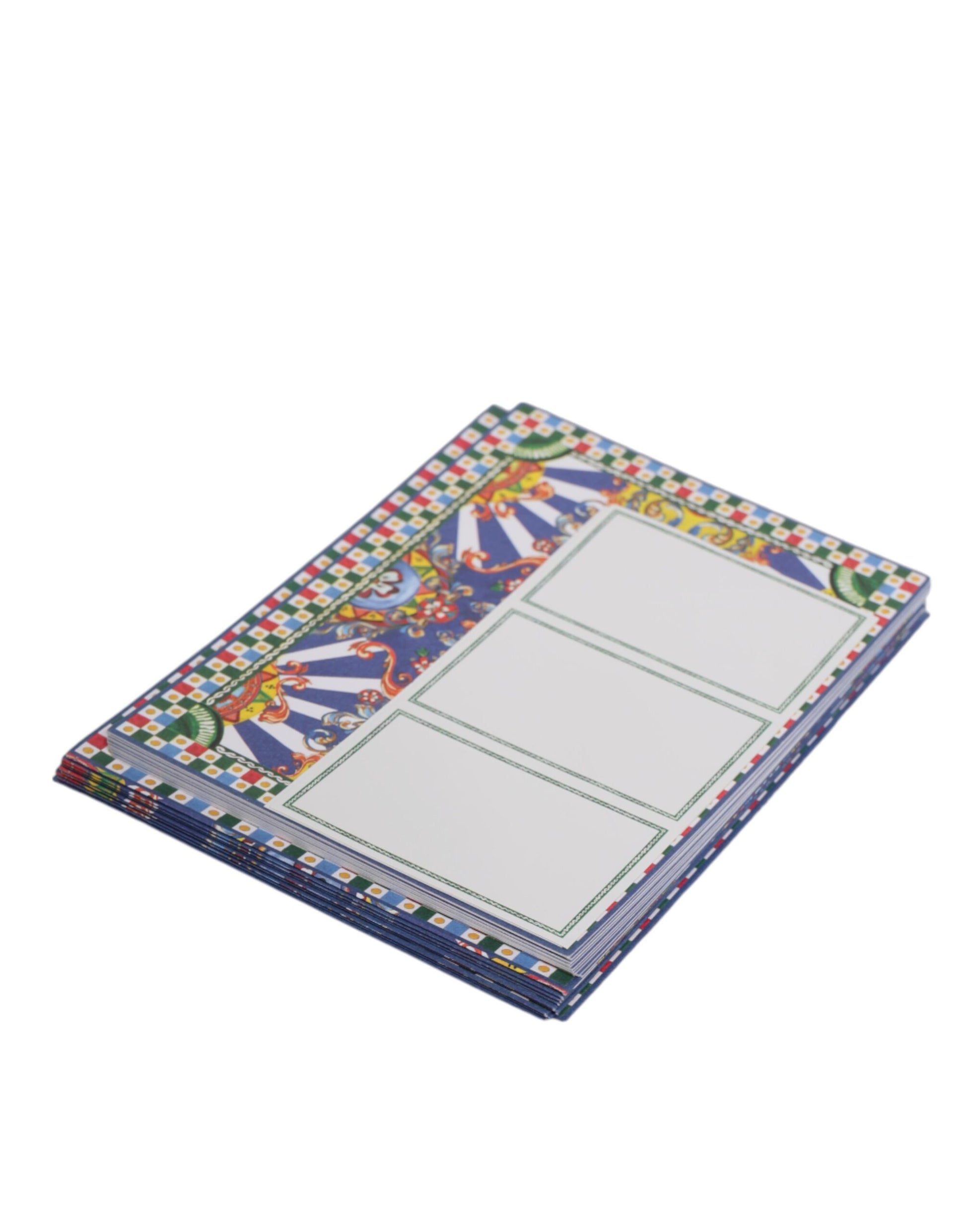 Dolce & Gabbana Multicolor Carretto Siciliano Envelope Post Card Holder - ClickThatClicks 