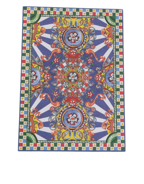 Dolce & Gabbana Multicolor Carretto Siciliano Envelope Post Card Holder - ClickThatClicks 
