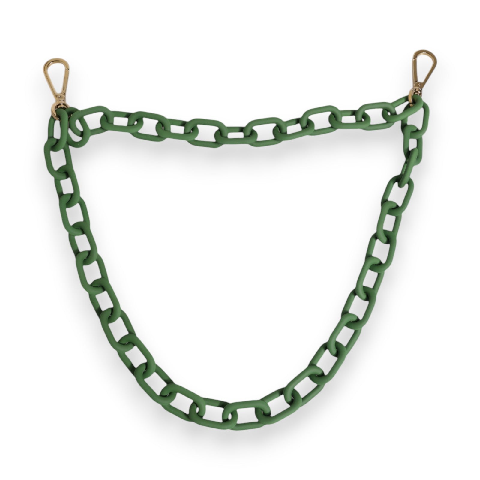 Dolce & Gabbana Green Plexy Acrylic Chunky Gold Hardware Wallet Chain - ClickThatClicks 