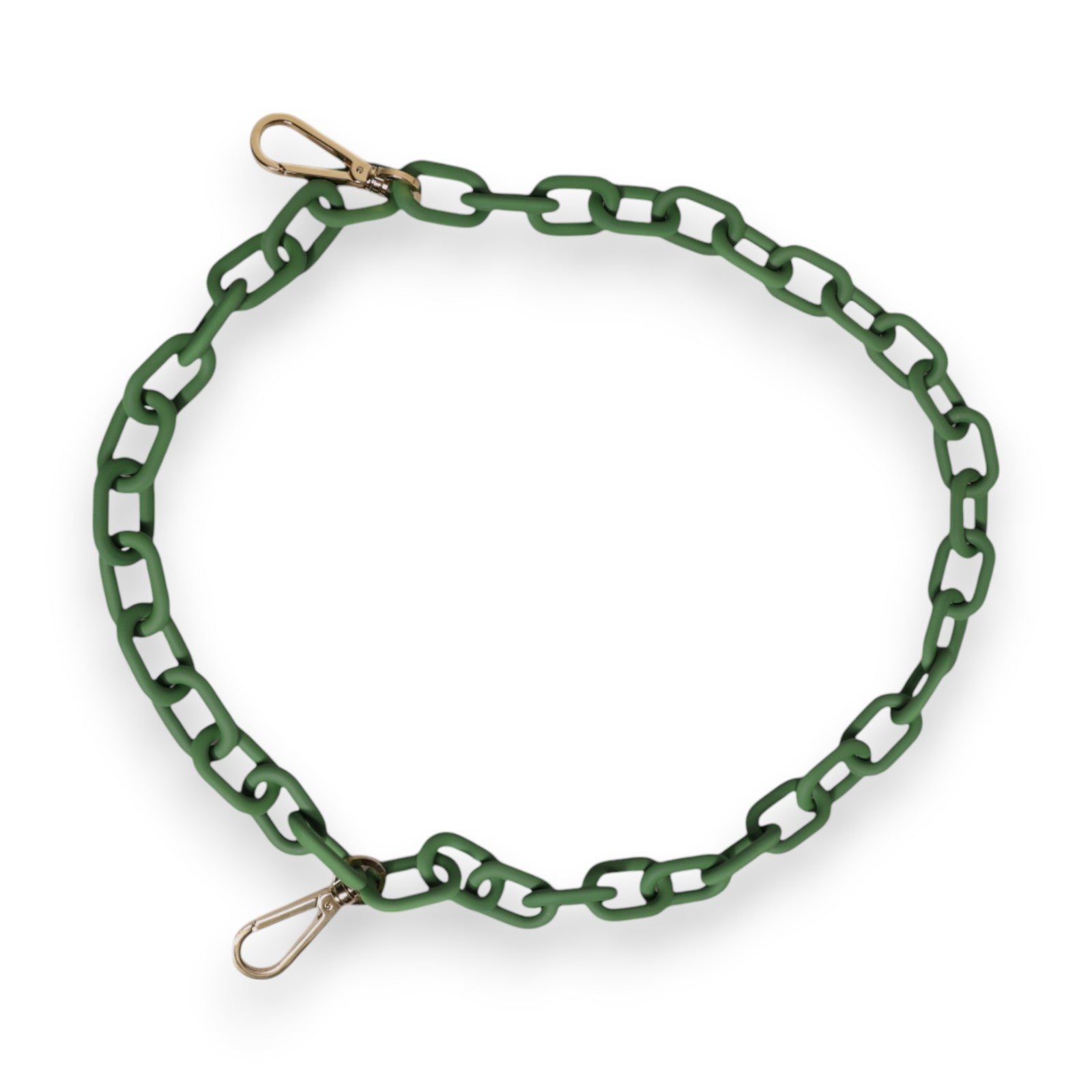 Dolce & Gabbana Green Plexy Acrylic Chunky Gold Hardware Wallet Chain - ClickThatClicks 