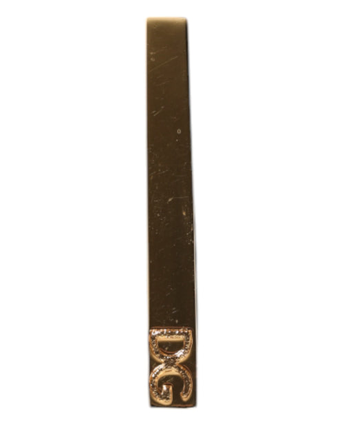 Dolce & Gabbana Gold Tone Brass Logo Branded Tie Clip Bar - ClickThatClicks 