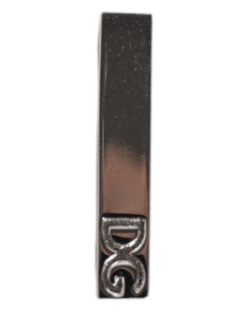 Dolce & Gabbana Silver Tone Brass Logo Branded Tie Clip Bar - ClickThatClicks 
