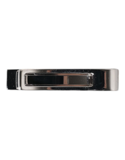 Dolce & Gabbana Silver Tone Brass Logo Branded Tie Clip Bar - ClickThatClicks 