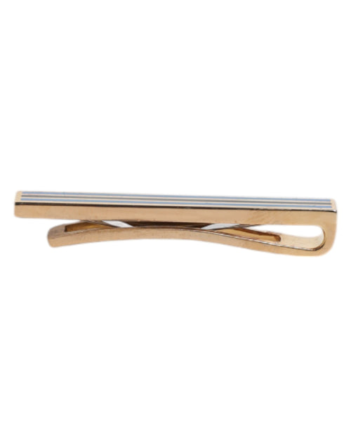 Dolce & Gabbana Gold Tone Brass Logo Branded Tie Clip Bar - ClickThatClicks 