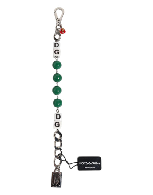 Dolce & Gabbana Silver Tone Brass Bead Dice Logo Embellish Charm Bracelet - ClickThatClicks 