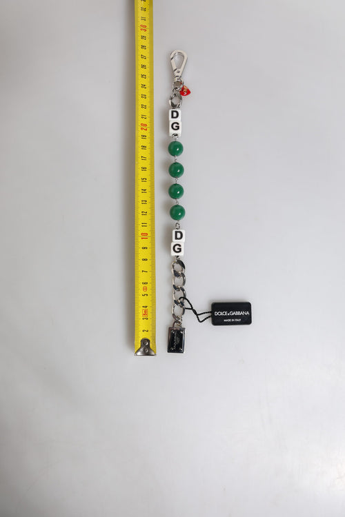Dolce & Gabbana Silver Tone Brass Bead Dice Logo Embellish Charm Bracelet - ClickThatClicks 