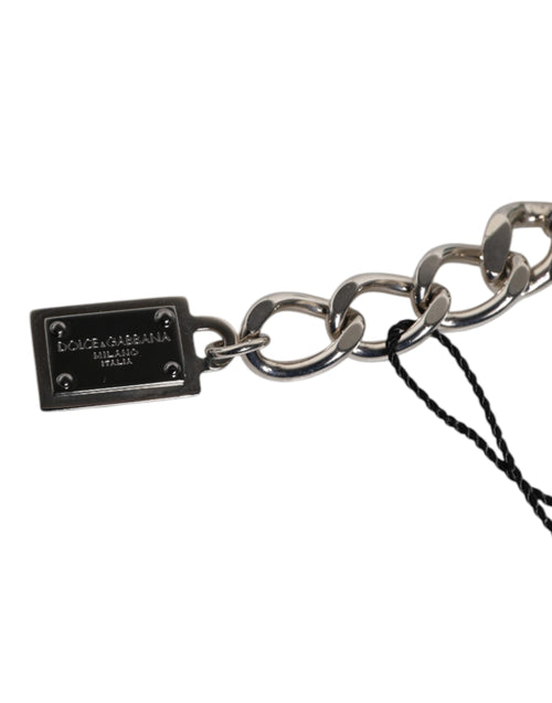 Dolce & Gabbana Silver Tone Brass Bead Dice Logo Embellish Charm Bracelet - ClickThatClicks 