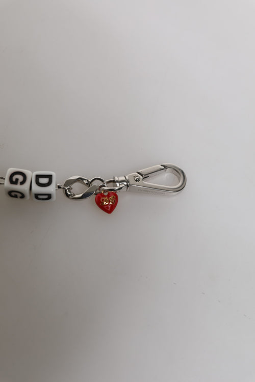Dolce & Gabbana Silver Tone Brass Bead Dice Logo Embellish Charm Bracelet - ClickThatClicks 