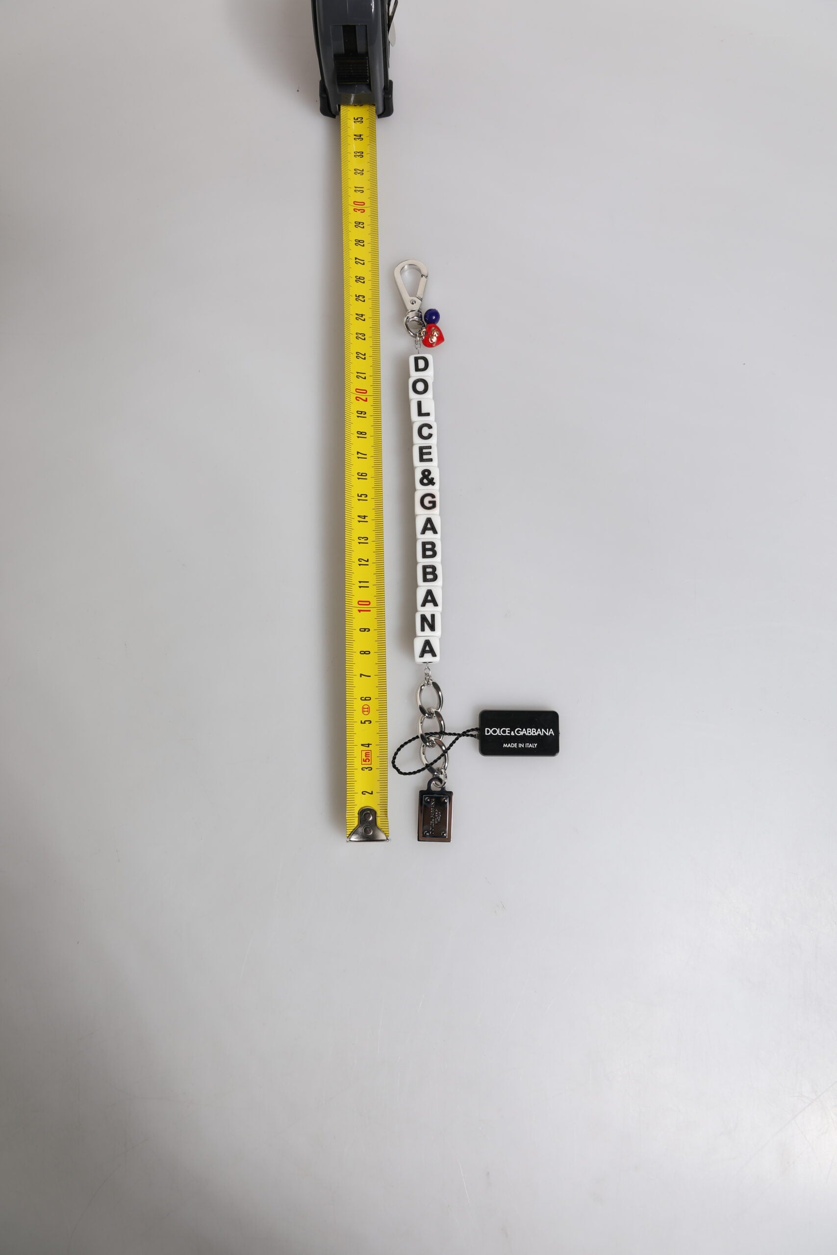 Dolce & Gabbana Silver Brass Chain Dice Logo Embellished Charm Bracelet - ClickThatClicks 