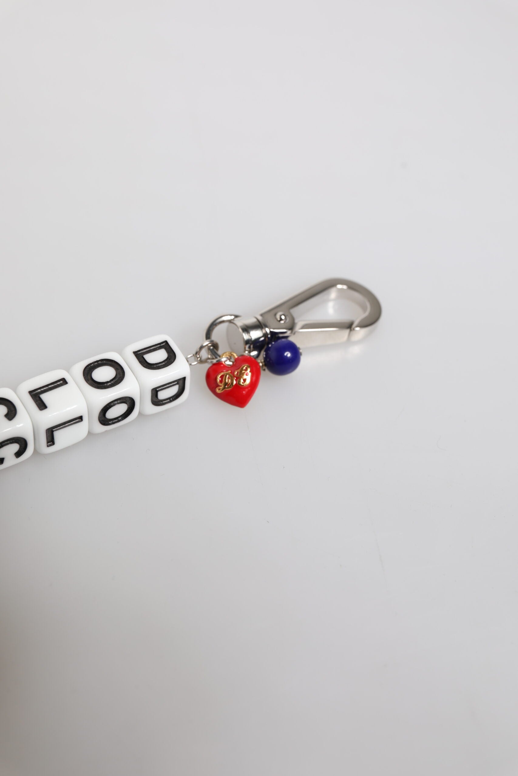 Dolce & Gabbana Silver Brass Chain Dice Logo Embellished Charm Bracelet - ClickThatClicks 