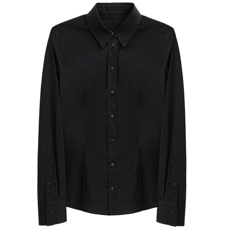 Dolce & Gabbana Black Cotton Dress Shirt