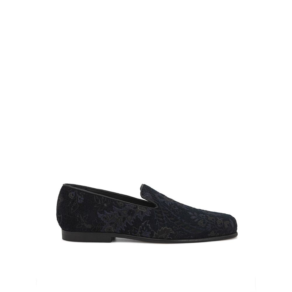 Etro Blue Leather Slip-On Loafers - ClickThatClicks 