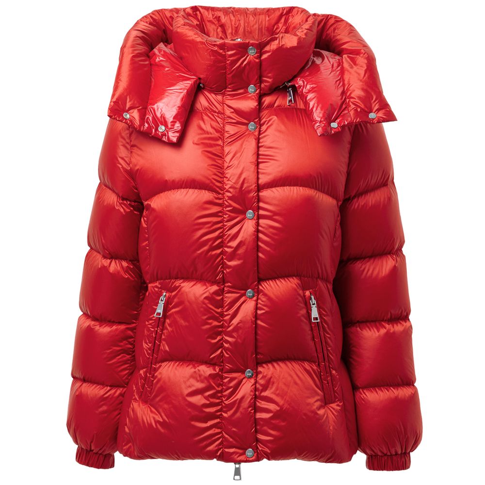 Add Red Polyamide Full-Length Jacket - ClickThatClicks 