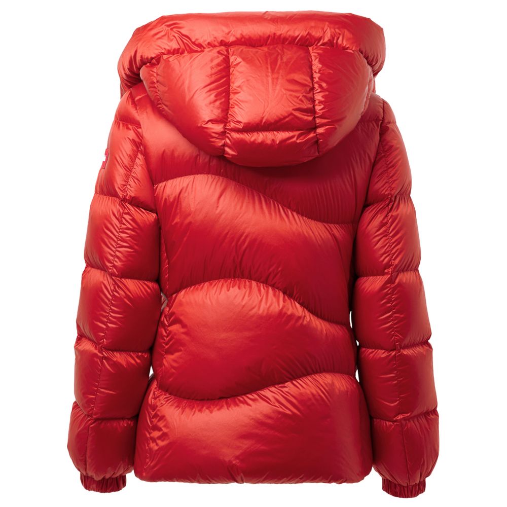 Add Red Polyamide Full-Length Jacket - ClickThatClicks 