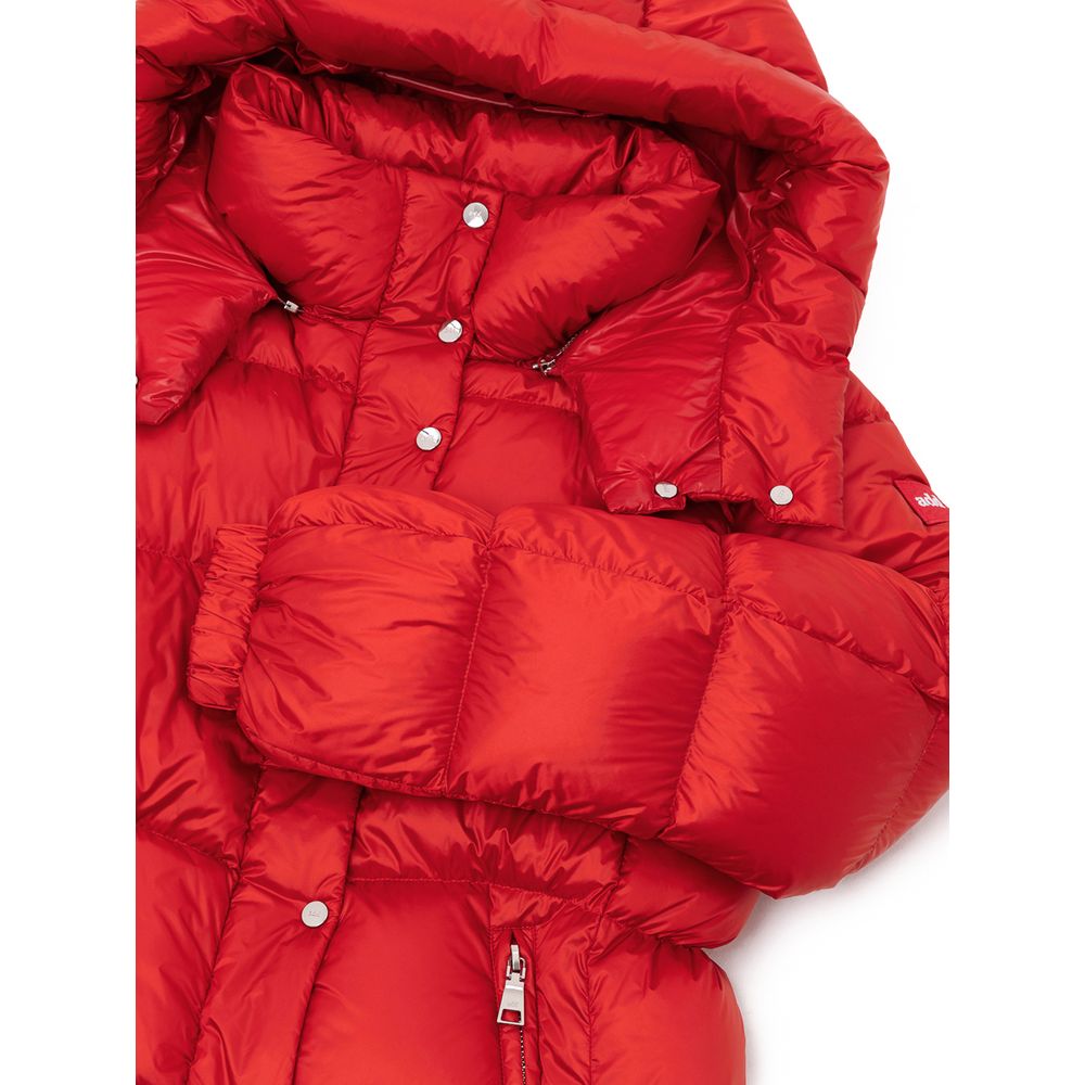 Add Red Polyamide Full-Length Jacket - ClickThatClicks 