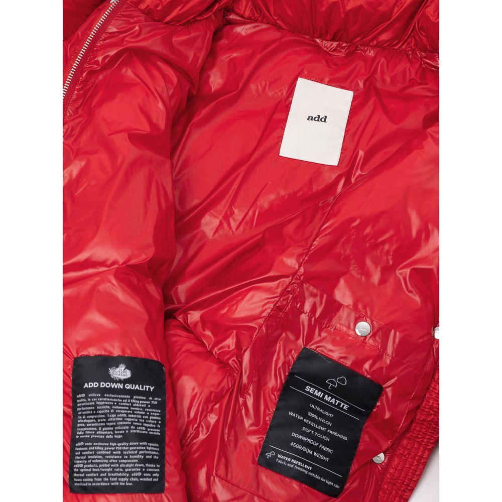 Add Red Polyamide Full-Length Jacket - ClickThatClicks 