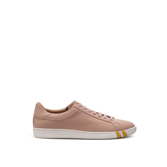 Bally Pink Fabric And Leather Low Top Sneakers - ClickThatClicks 