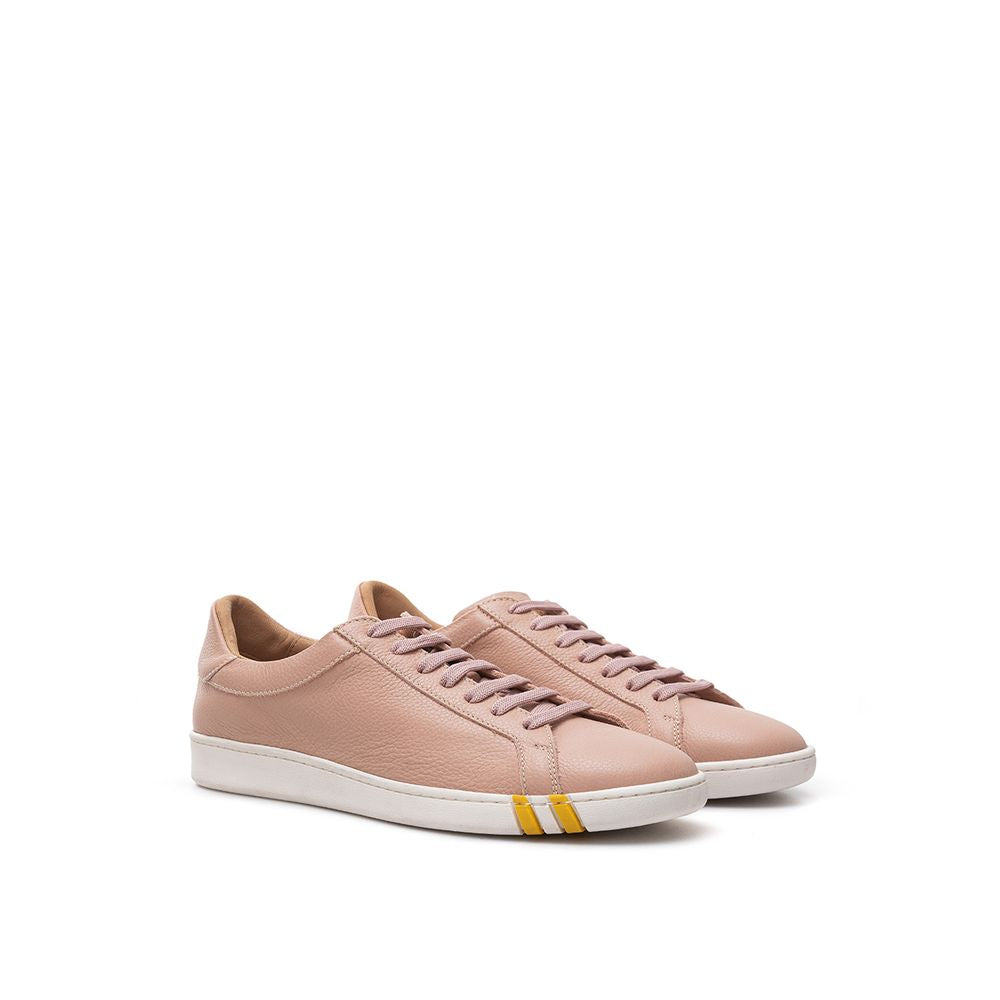 Bally Pink Fabric And Leather Low Top Sneakers - ClickThatClicks 
