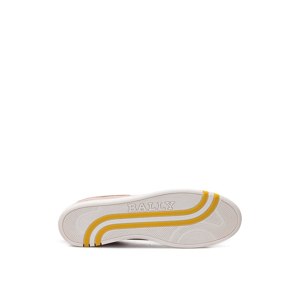 Bally Pink Fabric And Leather Low Top Sneakers - ClickThatClicks 