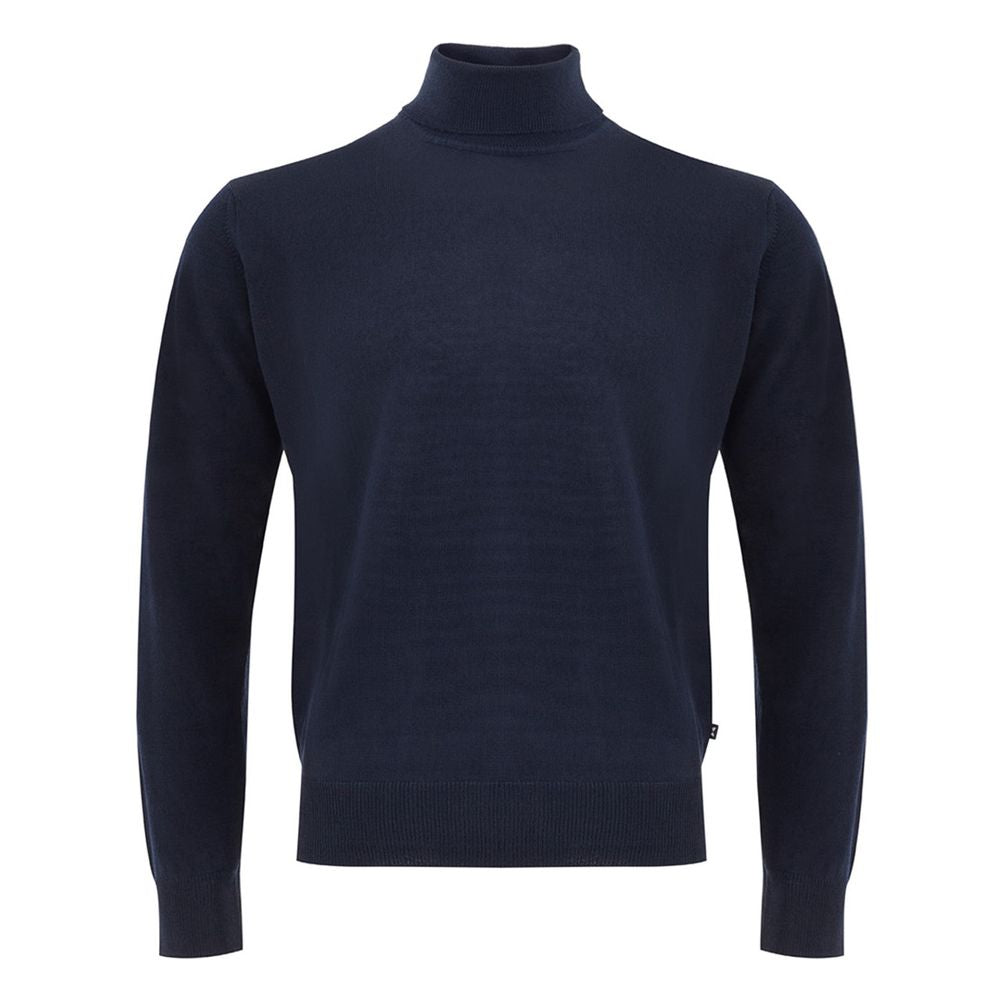 FERRANTE Blue Wool Turtleneck
